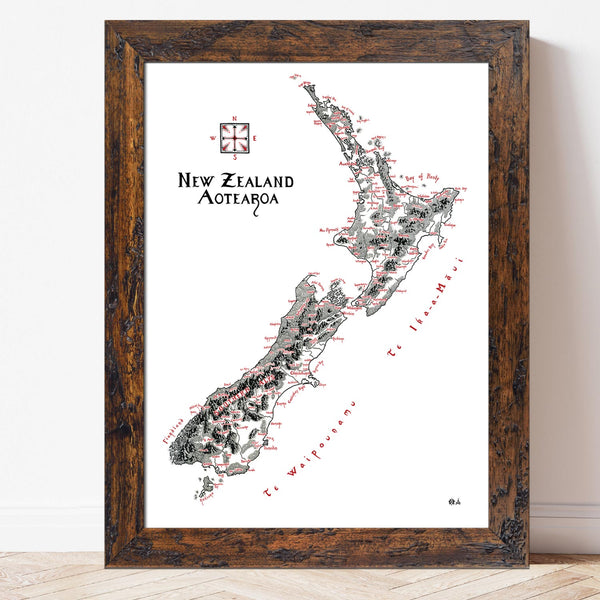 Limited Edition: NZ Aotearoa Map